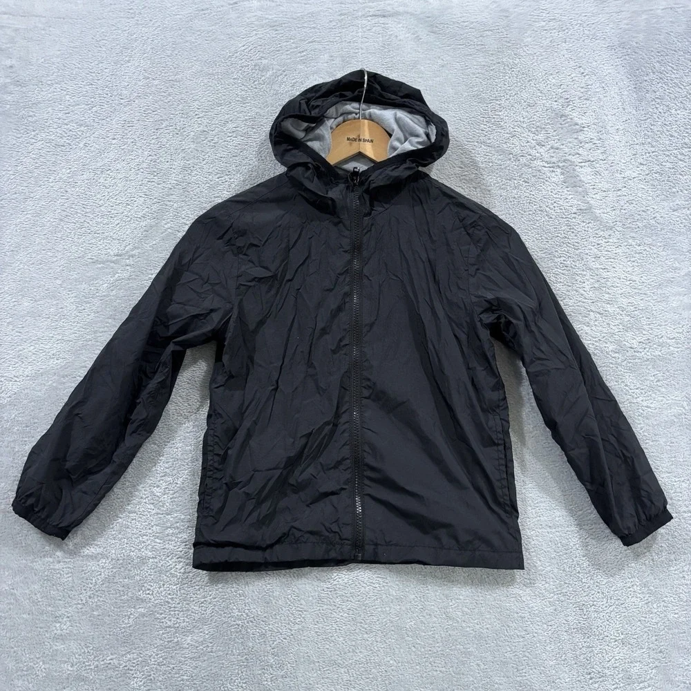 Old Navy Full Zip Jacket Boys Youth Small 6-7 Hooded Lined Lightweight Softshell
